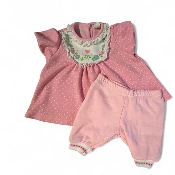 Adorable pink vintage pants and blouse set baby girl - Picture 1 of 2